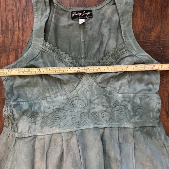 Gretty Zreger Medium Sage Green Embroidered Sundress - Picture 5 of 7